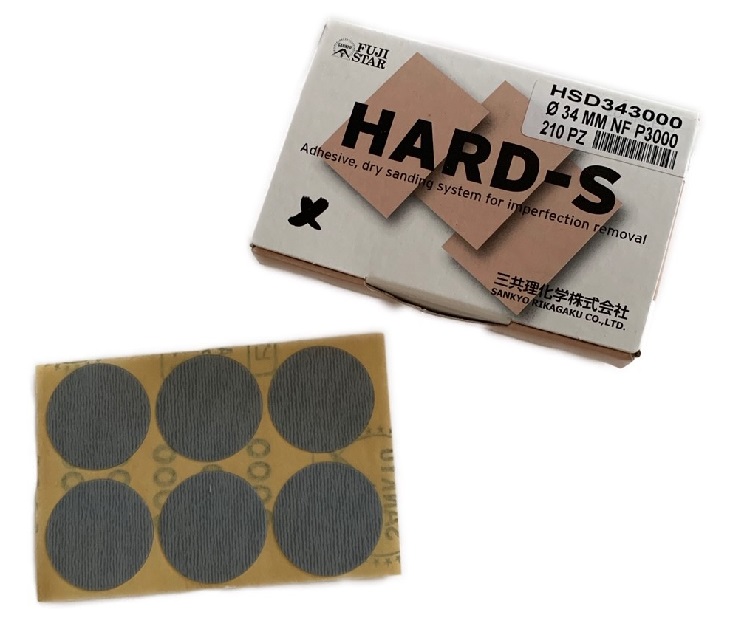 Hard-S, klebende Schleifblüten, Ø 34 mm, P3000, Box mit 210 Stk.