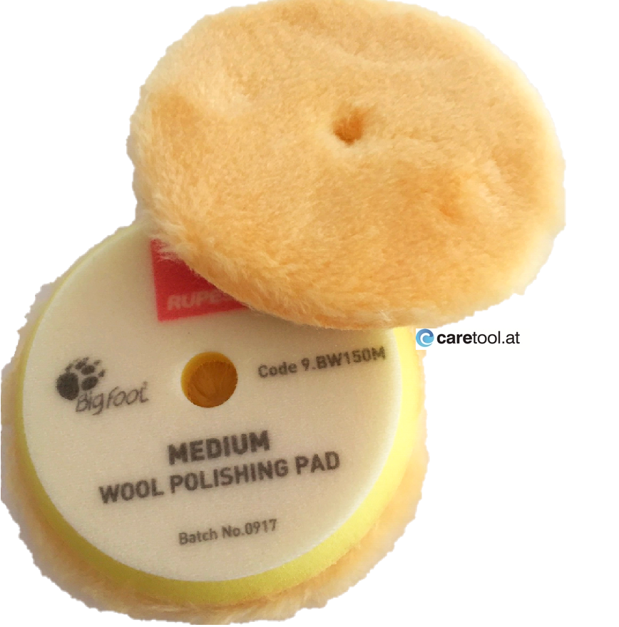Rupes BW Wool-Pad gelb, medium, Ø 130/145 mm