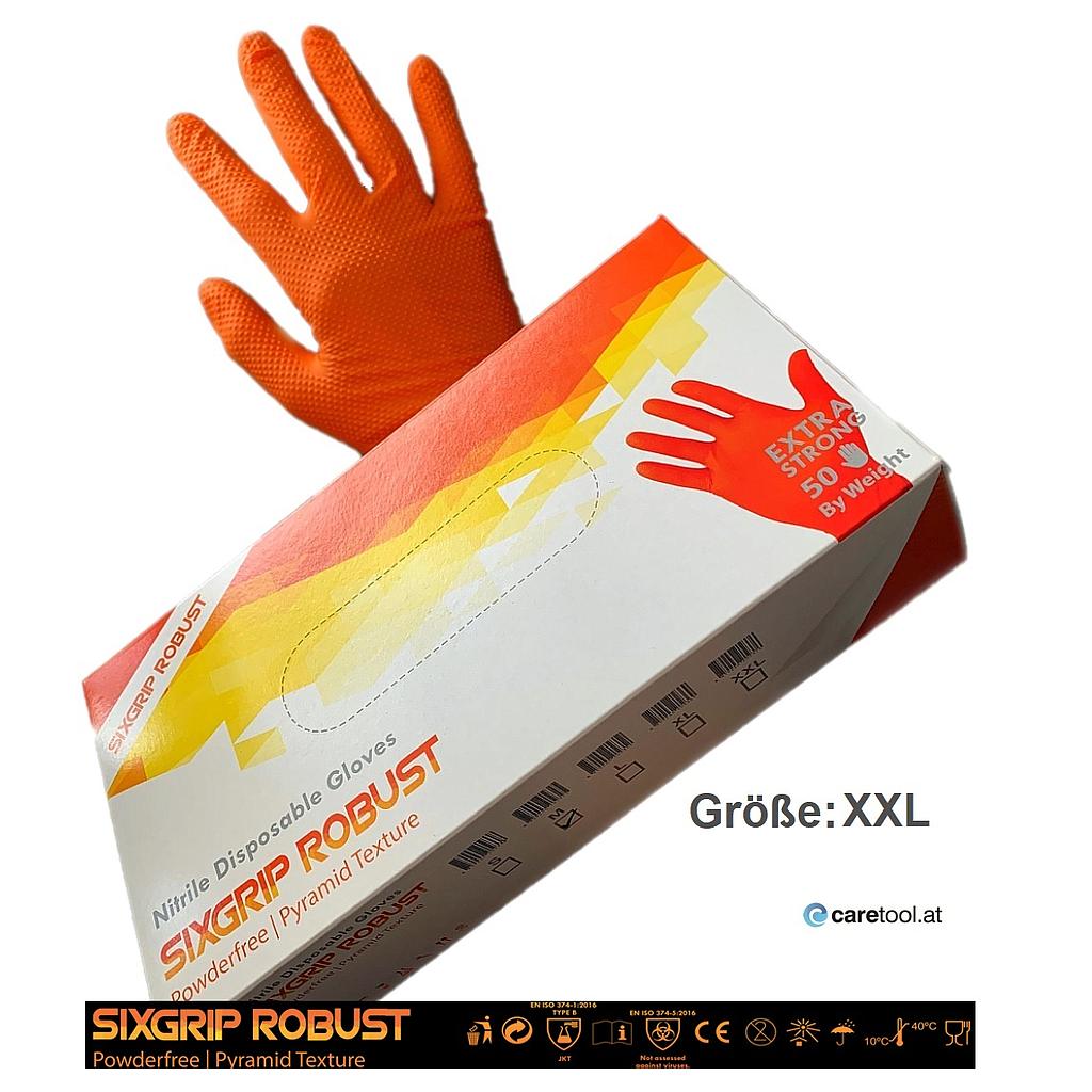 SIXGRIP ROBUST Einweghandschuh, Nitril, extrem reißfest, XXL
