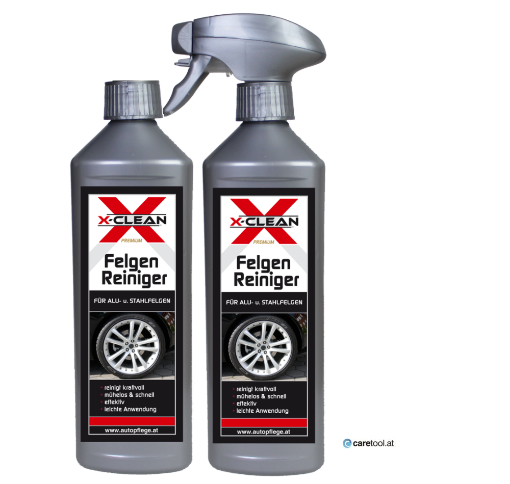 X-CLEAN Felgenreiniger sauer, plus gratis Nachfüllflasche, 500ml