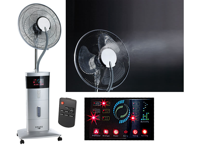 Ventilator  mit Ultraschall-Sprühnebel & Fernbedienung