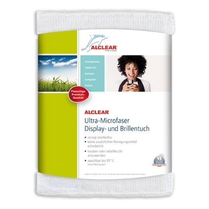 ALCLEAR Display Ultra-Microfasertuch 19x14 cm, weiss