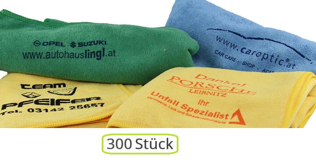 300 Logo - Mikrofasertücher Fleur