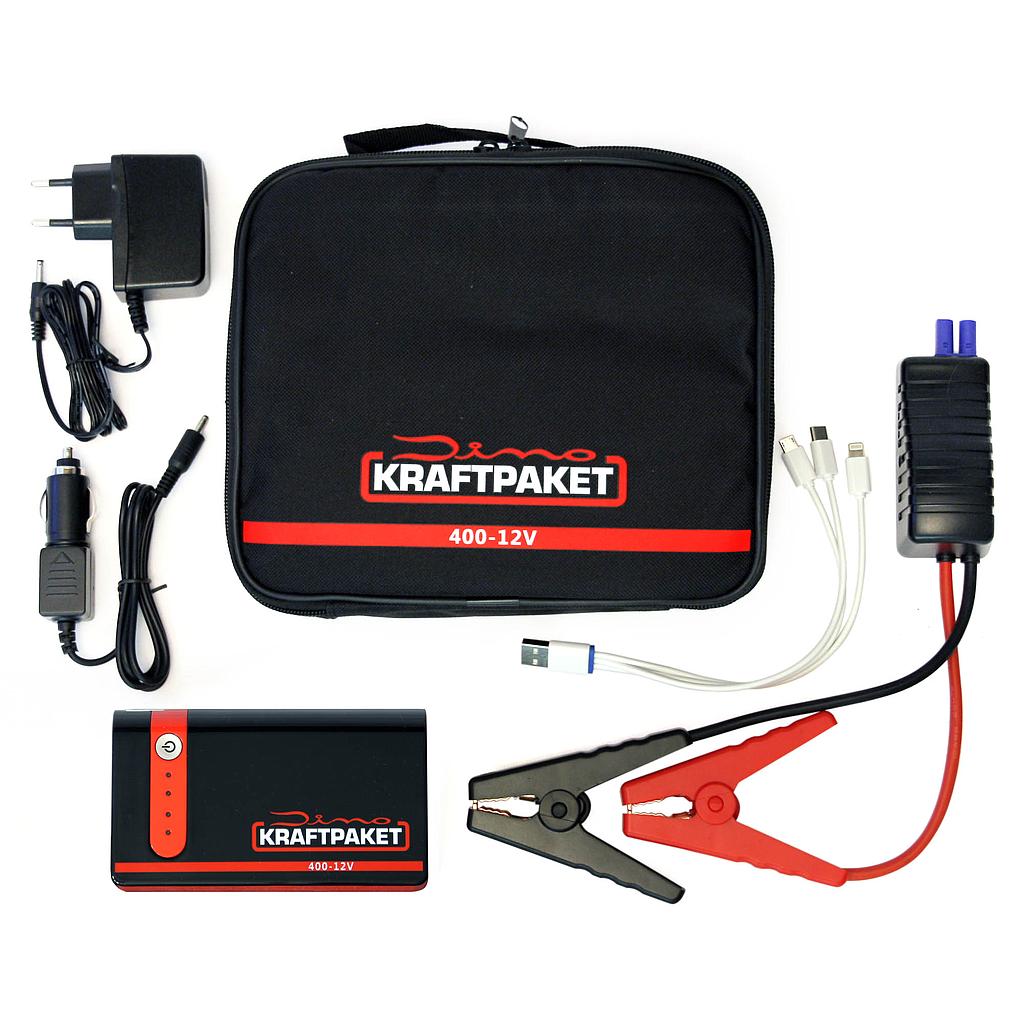 Dino KRAFTPAKERT Starthilfegerät mit Powerbank + Lampe 12V · 400A